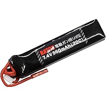 Amazon.co.jp: [ BATON ] 電動ガン用リポバッテリー 7.4v 560mAh 40C